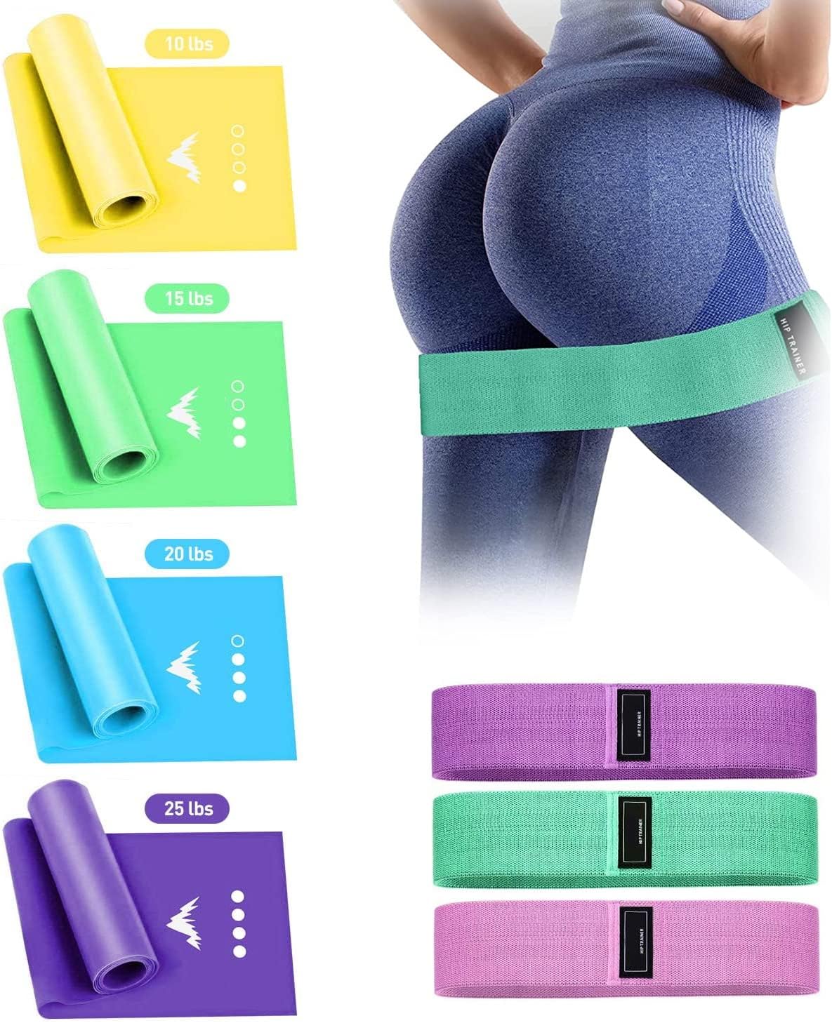 DAYMO Fitnessband 3er Set - Hip Band Booty Gymnastikband
