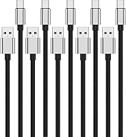 Vista 20 de CyvenSmart - Cargador compatible con Samsung Galaxy S10, S9, S8 Plus (3 A, carga rápida), 3 unidades de cable TPE USB C de 6 pies / 1.82 m., USB A