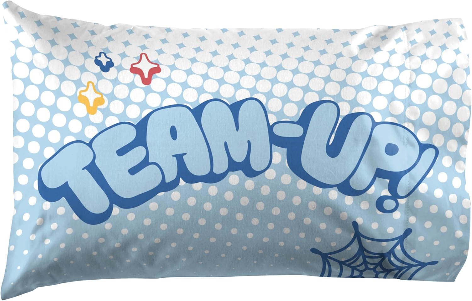 Jay Franco Kids Sheet Set with Fitted, Flat Sheets & Pillow Cover - Ultra-Soft Bedding with Pillowcase for Room Decor, Multi - Spidey & Friends, 4 Piece Queen