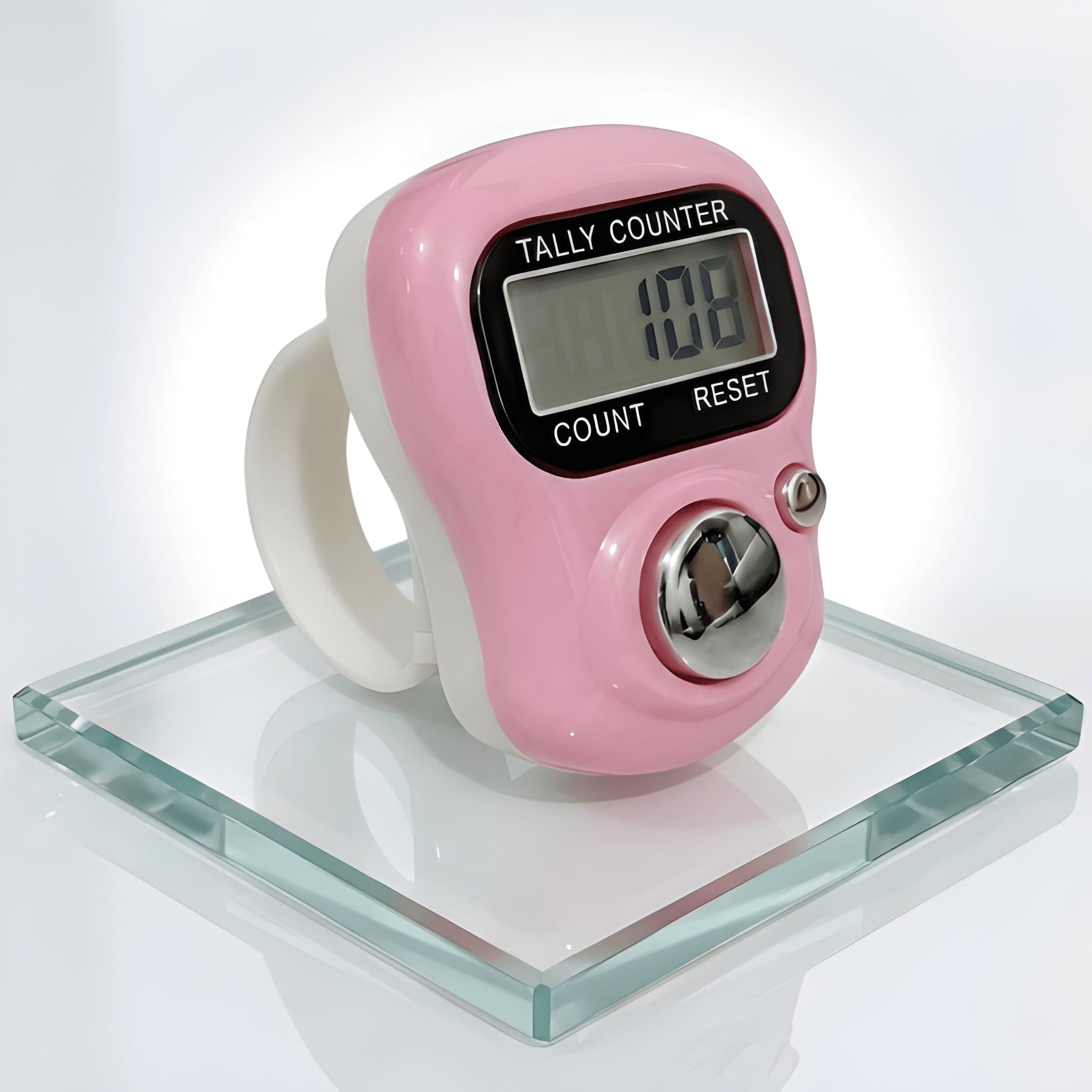 Digital Tally Counter, White, LCD Display, Count and Reset Buttons, Handheld (Pack of 1-Any Random Colour Will Be Sent As Per Availability) (Baby Pink)-image-49
