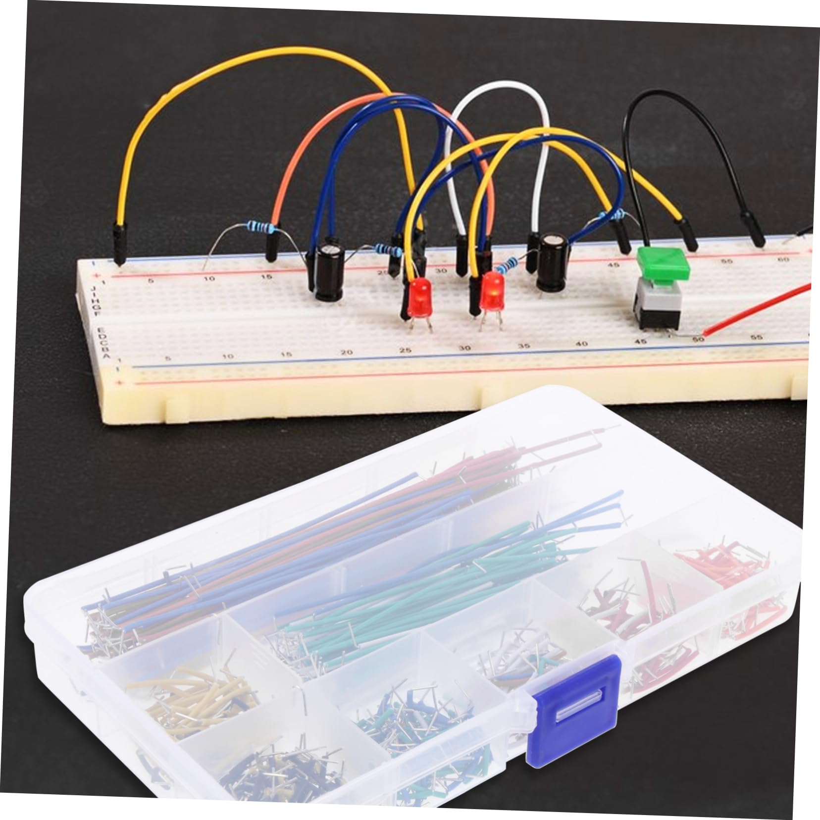 ULTECHNOVO 1680pezzi Kit Di Cavi Jumper Preformati Per Breadboard Con Lunghezze Diverse Per Prototipazione Elettrica e Circuiti Inclusa Scatola Per Conservazione e Organizzazione