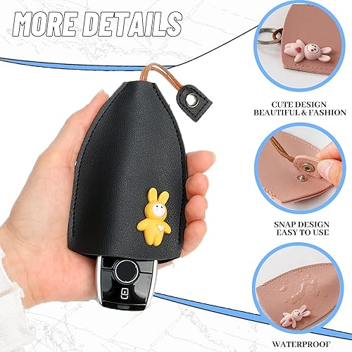 Miniatura 5 de 2023 - Funda creativa de piel sintética para llaves de automóvil, de gran capacidad, llavero de coche (L2 piezas), L2 piezas