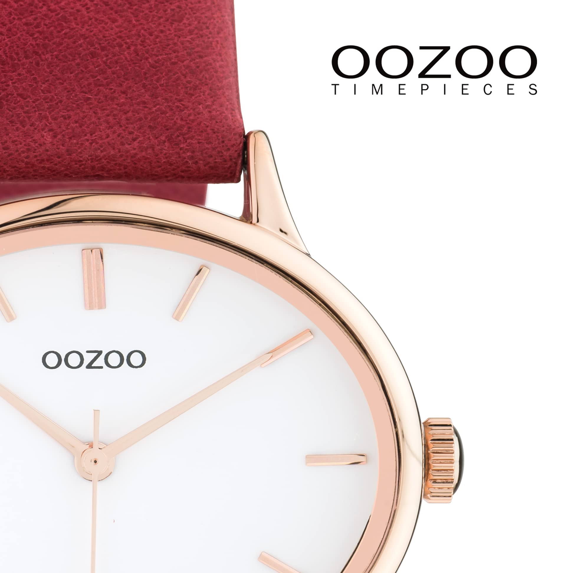 OOZOO Timepieces C10942 - Orologio da polso da donna con cinturino in pelle da 18 mm, di alta qualità per donne, elegante orologio analogico da donna rotondo