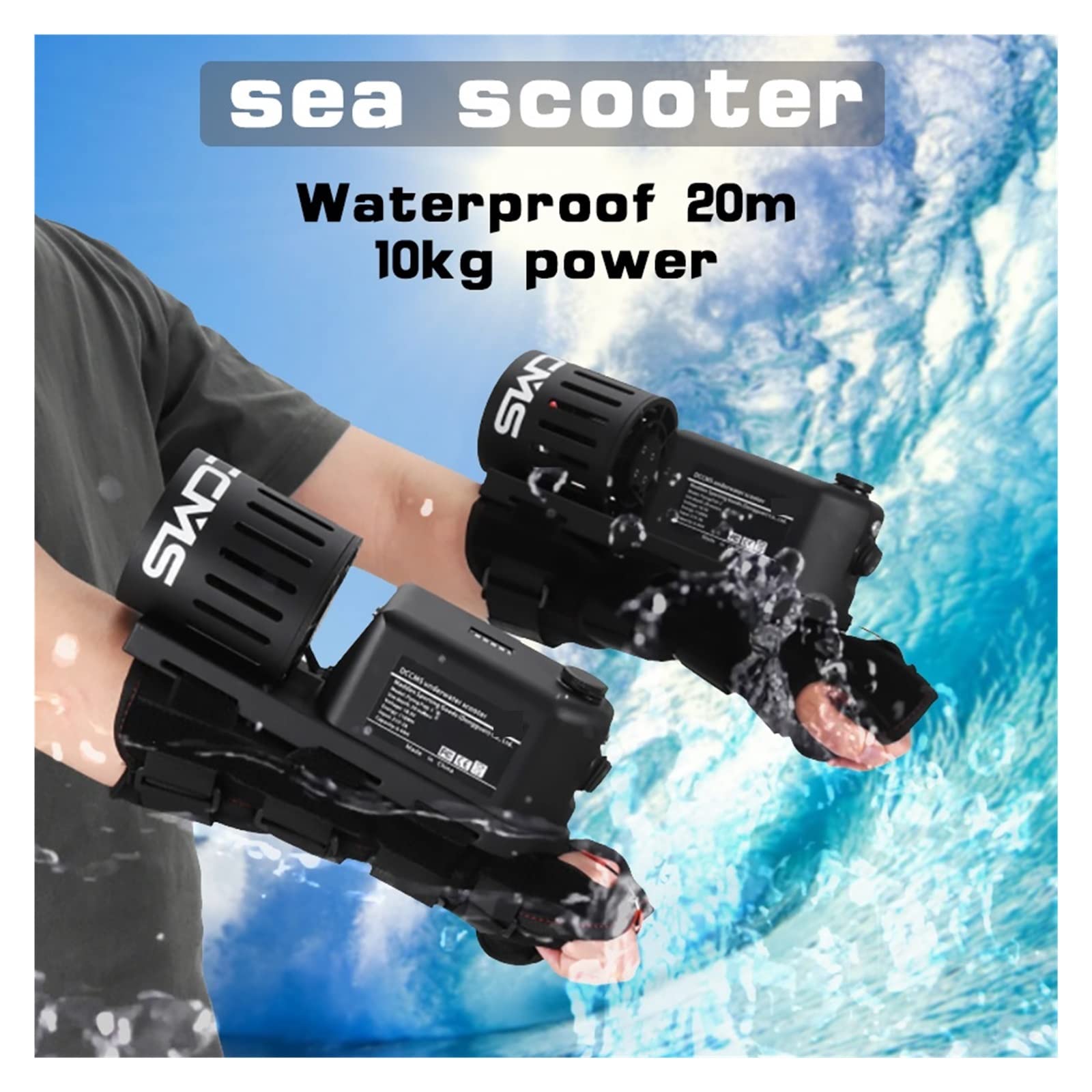 Scooter Submarino, Motor eléctrico de 2, m/s, Equipo Buceo 45 Minutos, Patinete subacuático portátil, Mini Agua, mar Submarino