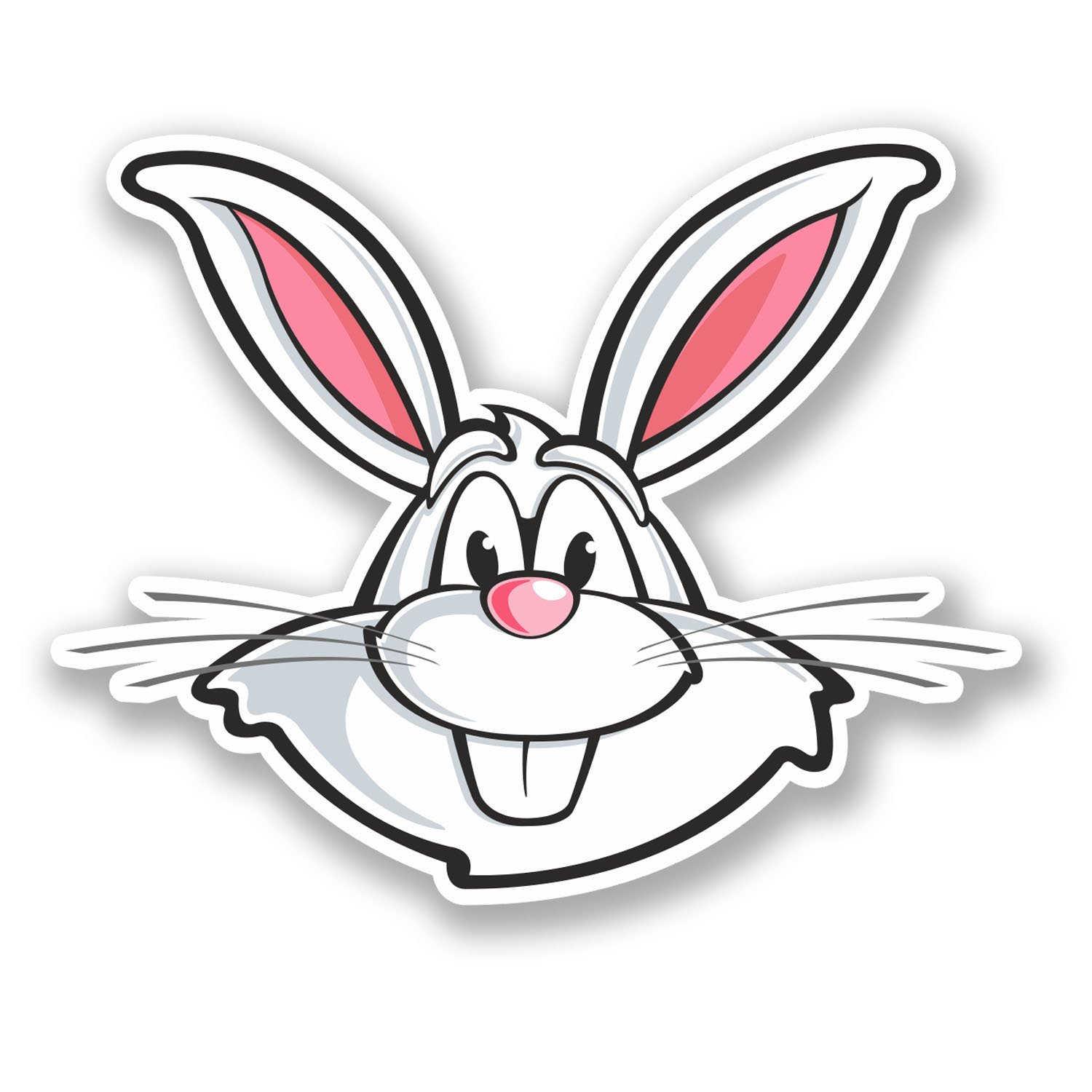 Destinationvinyl Multi 2 X 10Cm Rabbit Vinyl Sticker Laptop Helmet Car Bike Kids Decal Animal Fun #5688 (10Cm Wide X 8Cm Tall)