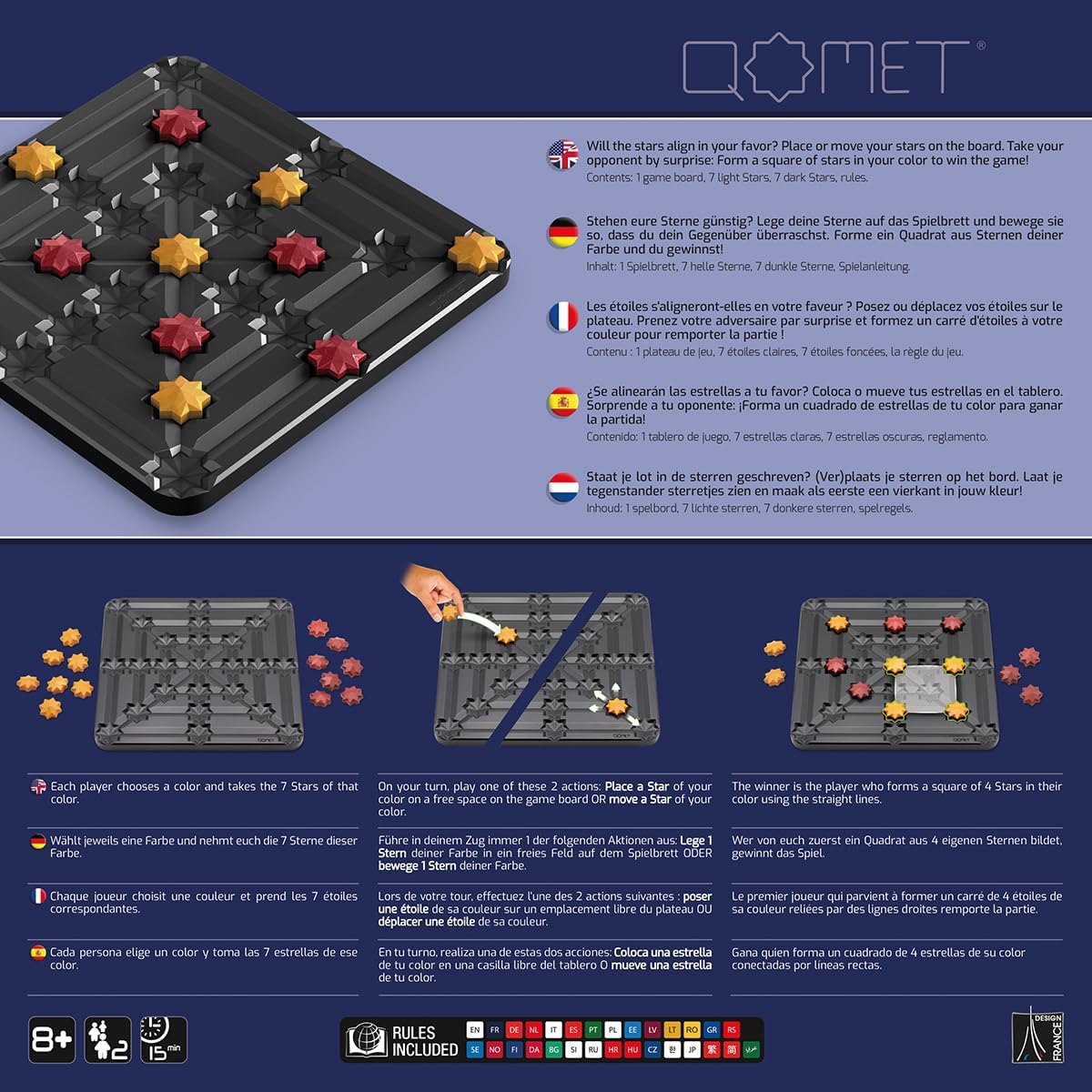 QOMET コメット 【日本正規代理店】 ボードゲーム テーブルゲーム 知育玩具 おもちゃ 子供 脳トレ 【ジャンボジャイアントプラスチックコーティングトランプデッキ】 フランス