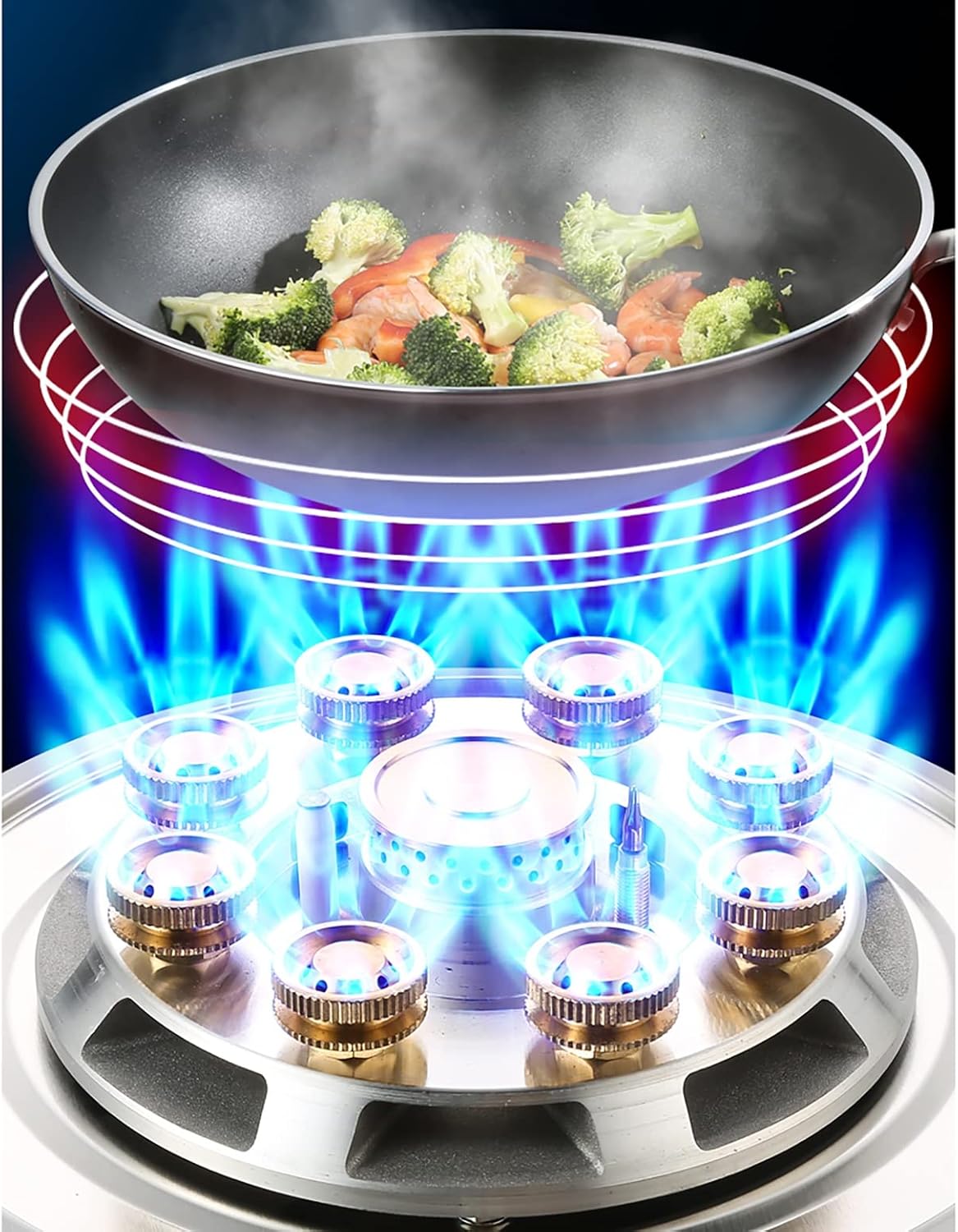 Burners Gas Hob gas hob 33CM Stove - Built-in Kitchen Cooking, For Warming, Boiling, Frying, Simmering [Energy Class A](B,NG)