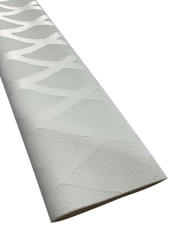 Accering X-Pattern Heat Shrink Tubing, Non-Slip Textured Grip Wrap for Fishing Rods & Pool Cue 40mm, L3.3ft, White