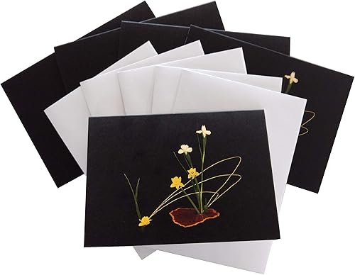Blank Note Cards Set, Original Art Blank Greeting Cards, Eco Friendly Notecards with Ikebana Flower Photo, Eco Friendly Recycled Paper Stationery