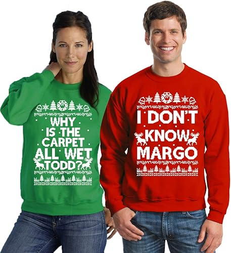 Pekatees Sudadera Margo Parejas - Suéter navideño Todd Margo
