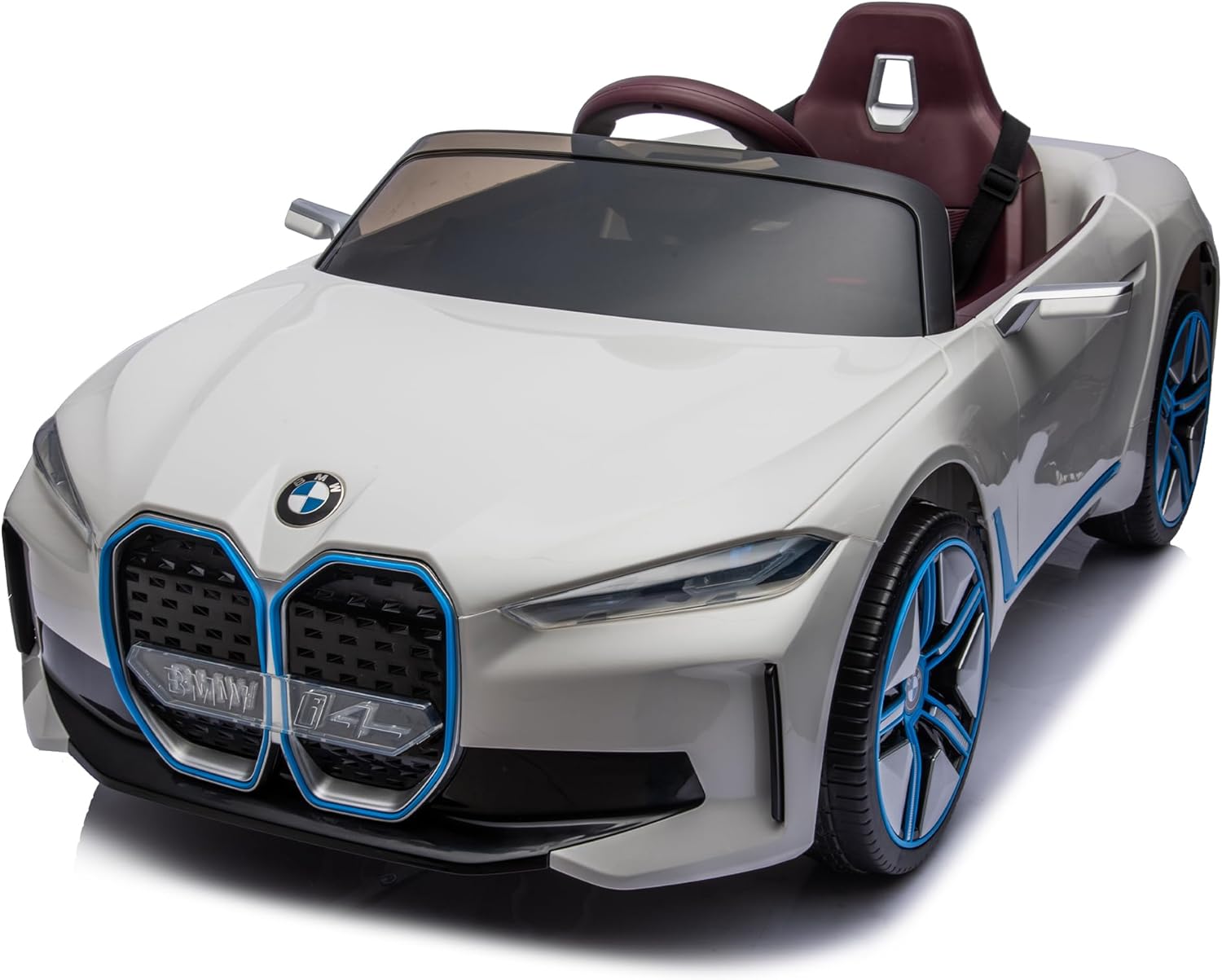 Amazon.com: Licensed BMW I4,12v Kids Ride on car 2.4G W/Parents Remote ...