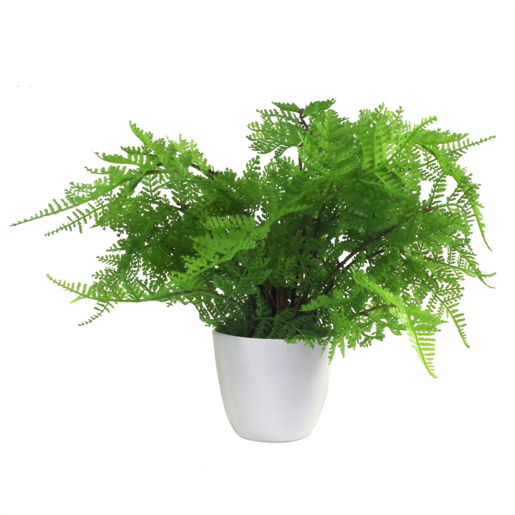 Artificial Fern Plant 30cm Green Realistic Faux Indoor Home Office Decor