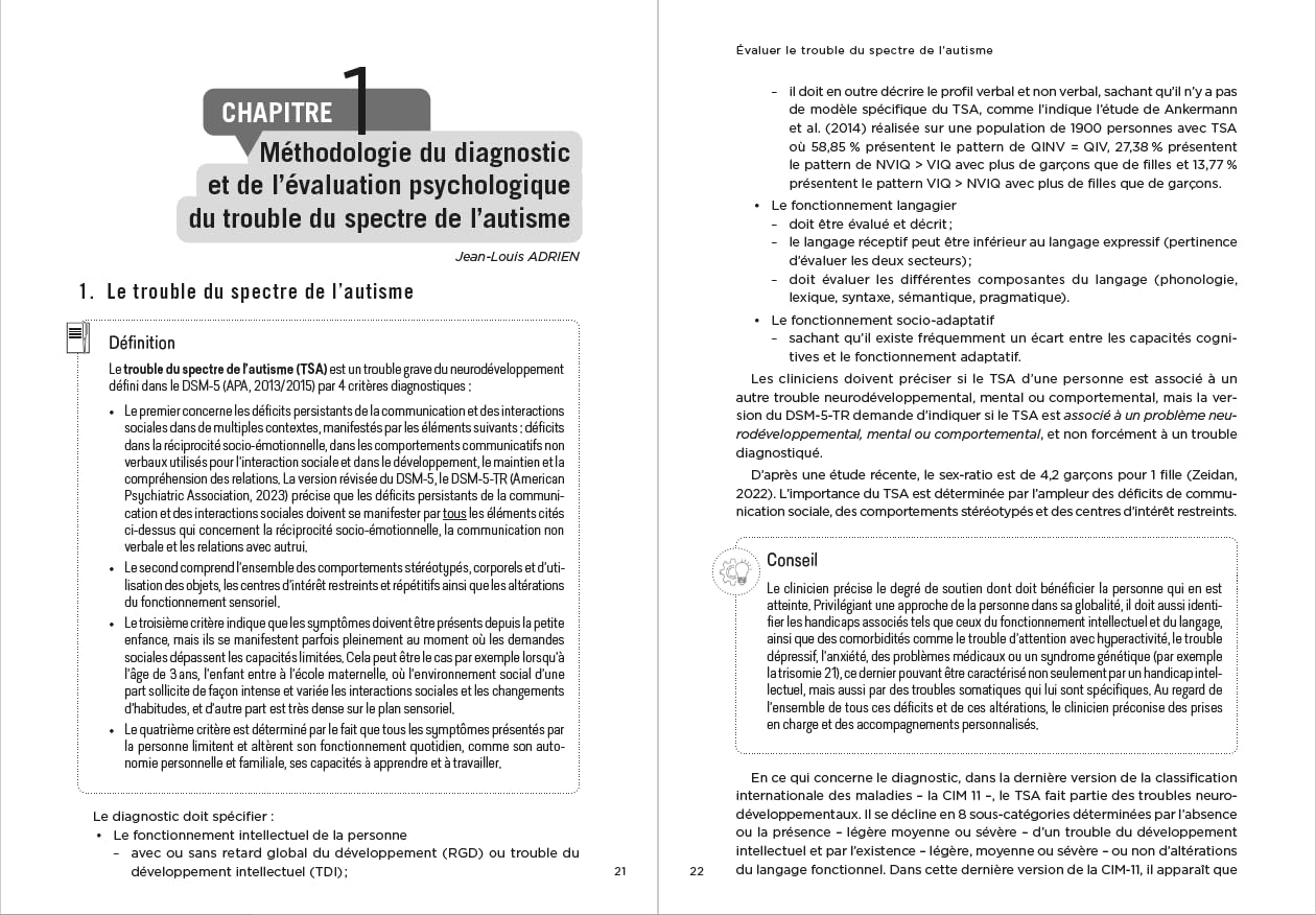 Évaluer le trouble du spectre de l’autisme chez l'enfant et l'adolescent: ADI-R, ADOS-2, PDD-MRS, BECS, PEP-3, EACA-TSA, GRAM, EDA...