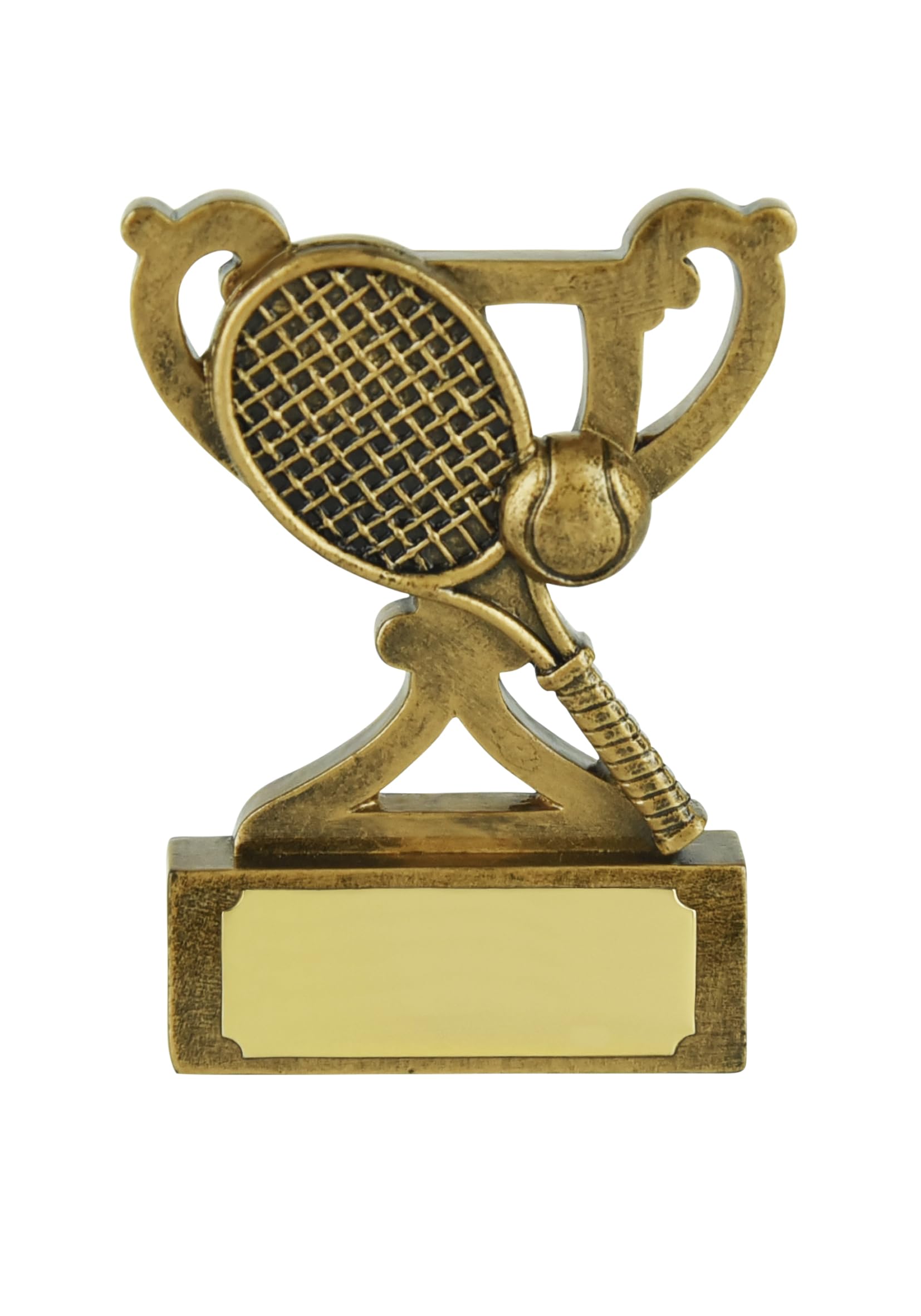 SilverTrophy Mini trofeo da tennis Gold Award, giocatore della partita, MVP, maggior parte degli assi, migliore: serve, rovescio e fronte, vincitore, più migliorato, rally più lungo, racchetta e palla