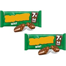 Mint Chocolate Biscuit Bars Multipack, 7 Bars, 94 Calories per Bar, 138g, Suitable for Vegetarians,Pack Of 2