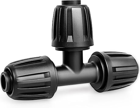 1/2 Irrigation Tee 12Pack Barbed Tee Drip Irrigation Fittings 1/2" ID x0.6-0.65" OD Anti-Drop Barbed Connectors Drip Irrigation Adapter for Garden Lawn Irrigation System