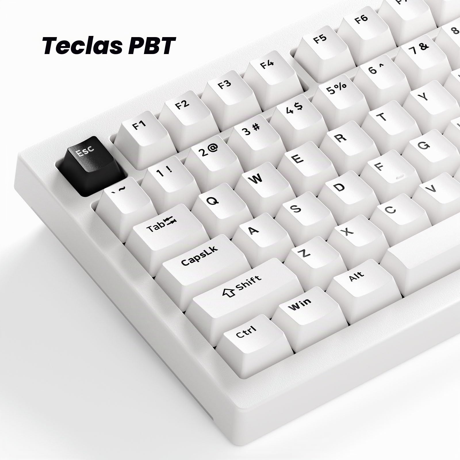 Akko 5075 V3 Teclado Mecánico 75% Gasket RGB Hot Swap | Layout QWERTY, RGB Programable, Switch Frost Pink para Montaje Custom, Oficina y Gaming (Negro sobre Blanco)