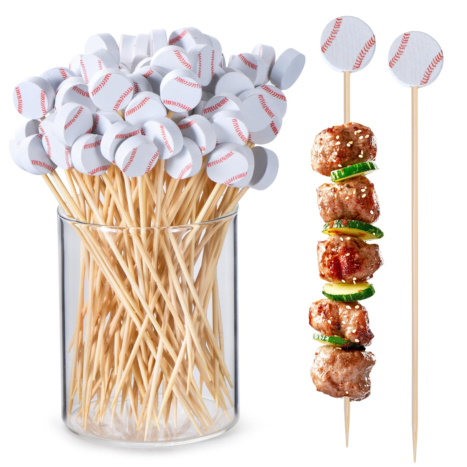 JtmyAota 100 Pack Baseball Toothpicks - bar tools and drinkware | Mubboo