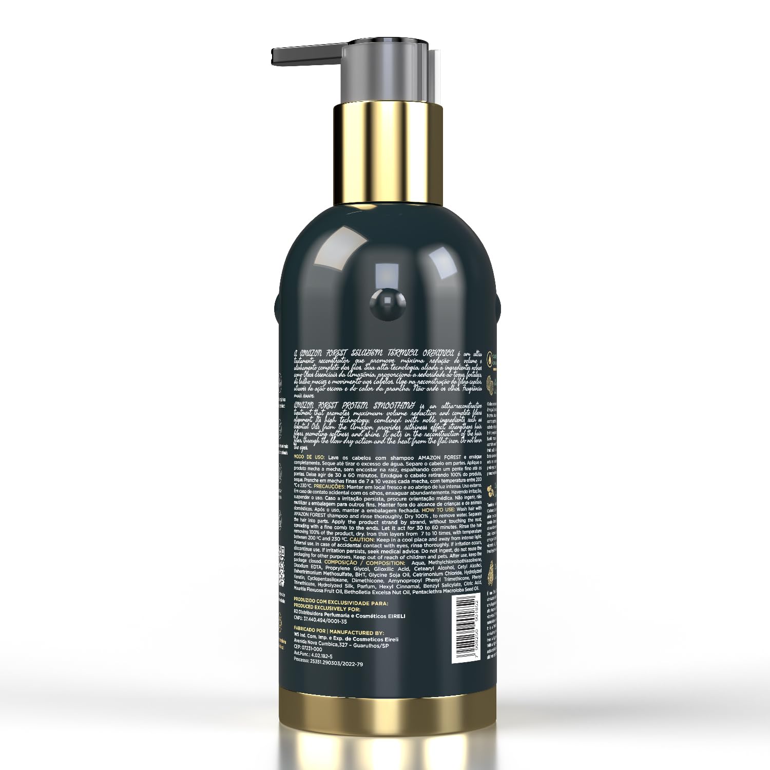 BRSCIENCE Amazon Forest Keratin Treatment 250ml – Formaldehyde-Free Brazilian Hair Straightening with Buriti, Brazil Nut & Pracaxi Oils – Keratina Alisadora Profesional Sin Formol | Brillo y Suavidad