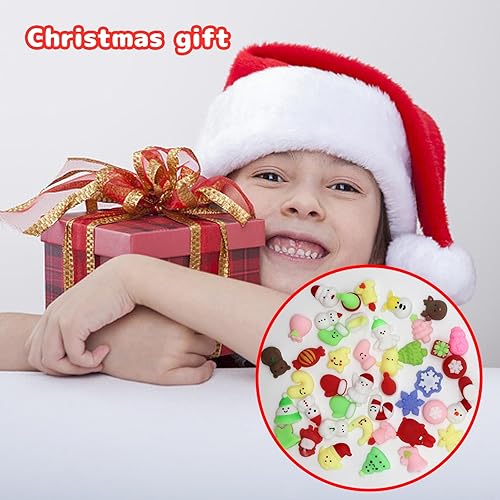 Miniatura 6 de 45 juguetes esponjosos Mochi de Navidad, juguetes esponjosos para aliviar el estrés para niños y niñas, regalos de fiesta de Navidad