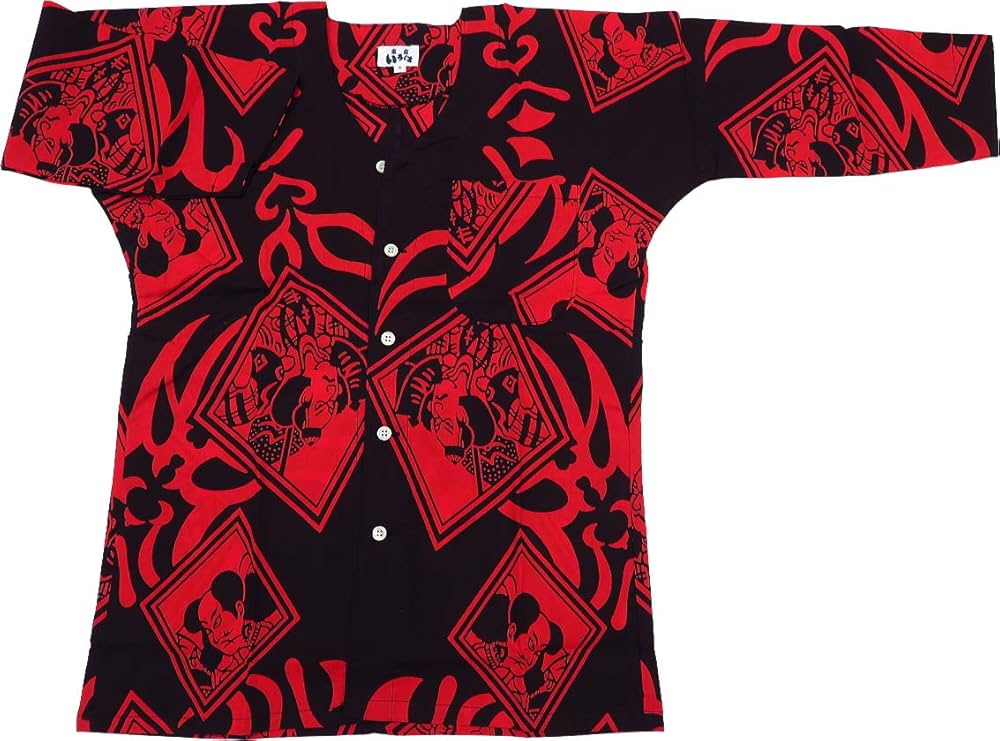 【新品】名古屋帯　オリジナル　木綿　歌舞伎風顔柄＆筆文字柄　いろは 新品】名古屋帯 オリジナル 木綿 歌舞伎風顔柄＆筆文字柄 いろは