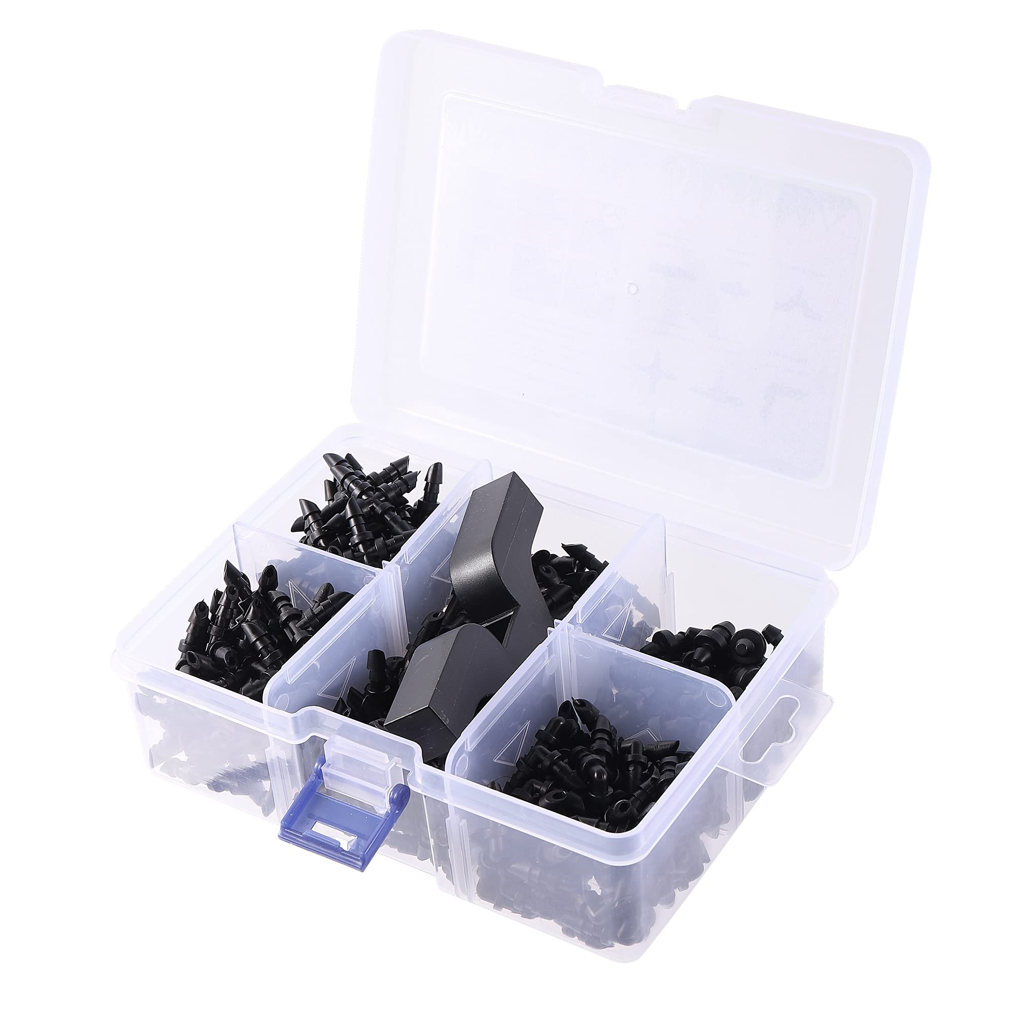 Armaturen für Bewässerungsrohre Schlauchverbinder, Messing-Schrägsteckverbinder-Set, 4/7 mm T-Winkel, gerade Gartenbewässerungs-Splitter