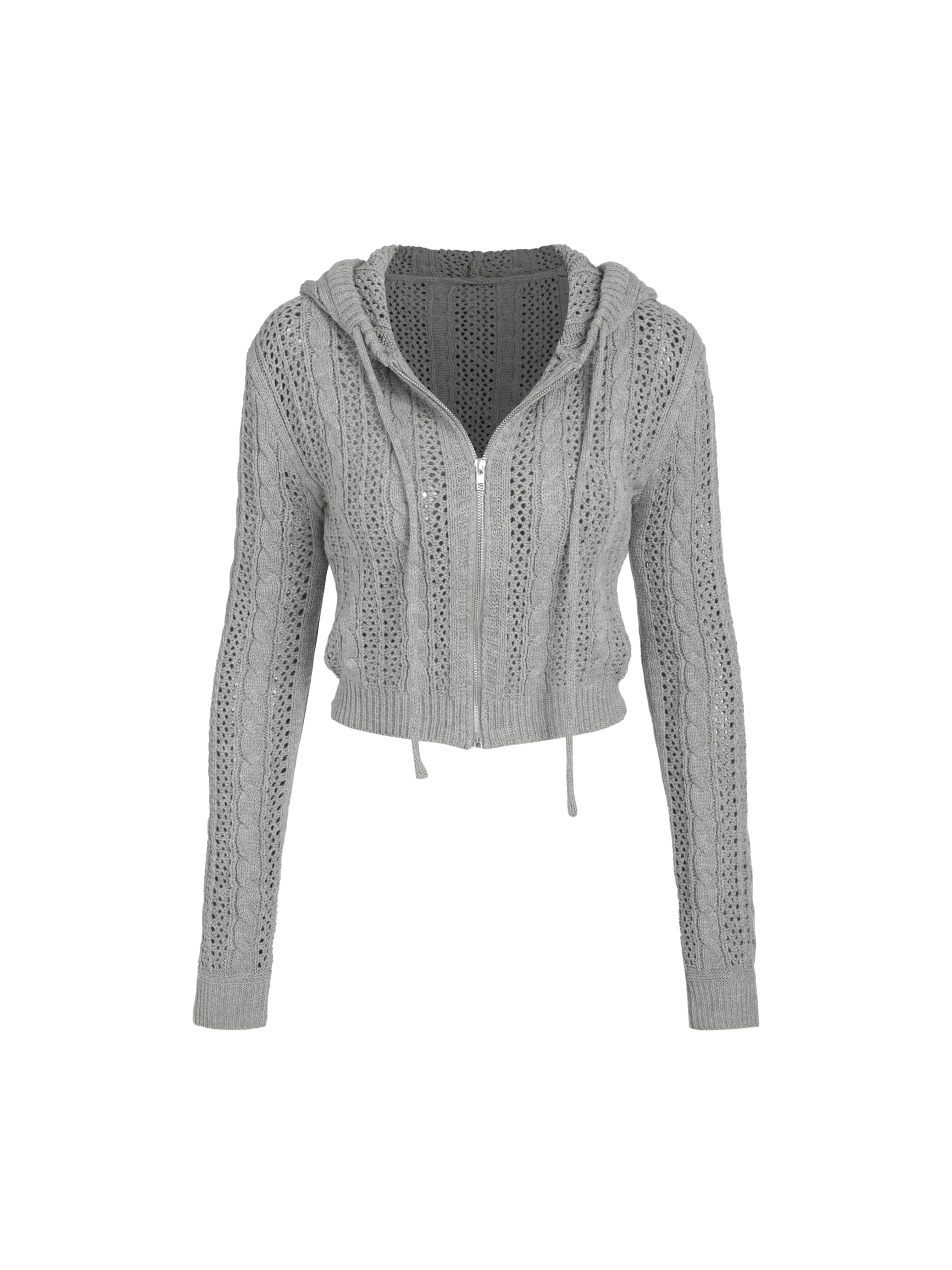 【cest nous】grunge damage zip-up cardigan 1659404169130f7aabfabfb4301d91