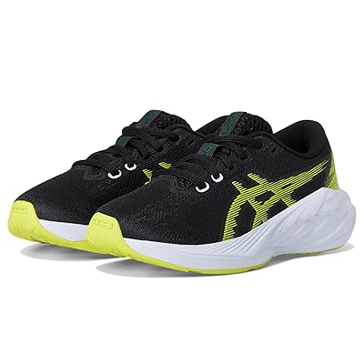 ASICS Kids Novablast 5 Grade School (Little Kid/Big Kid) Kids Shoes Black/Citron