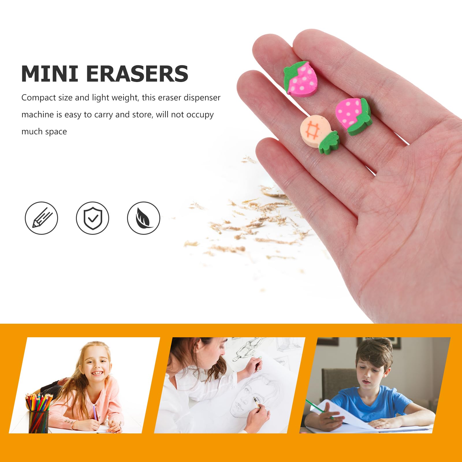 ibasenice Kids Eraser Dispenser Machine Compact Mini Gasket Toy for School Stationery Classroom Supplies and Party Favors - Image 4