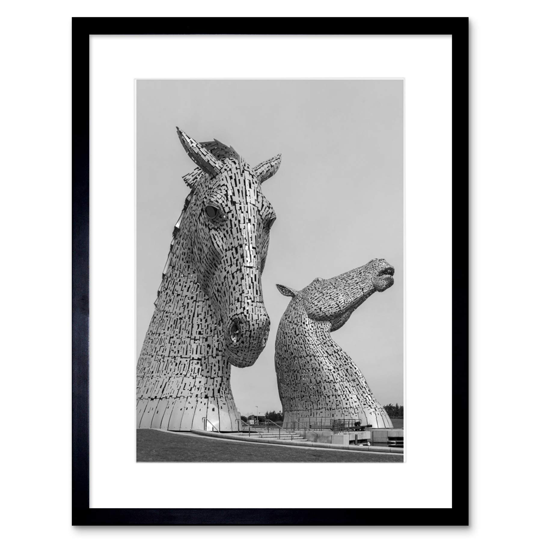 Kelpies Horse Sculptures Falkirk Scotland Framed Wall Art Print