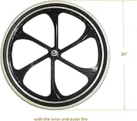 Vista 2 de CDHPOWER Rueda trasera de bicicleta de 26 "5.315 in para rueda libre rotativa, aleación de aluminio negro llanta de bicicleta trasera