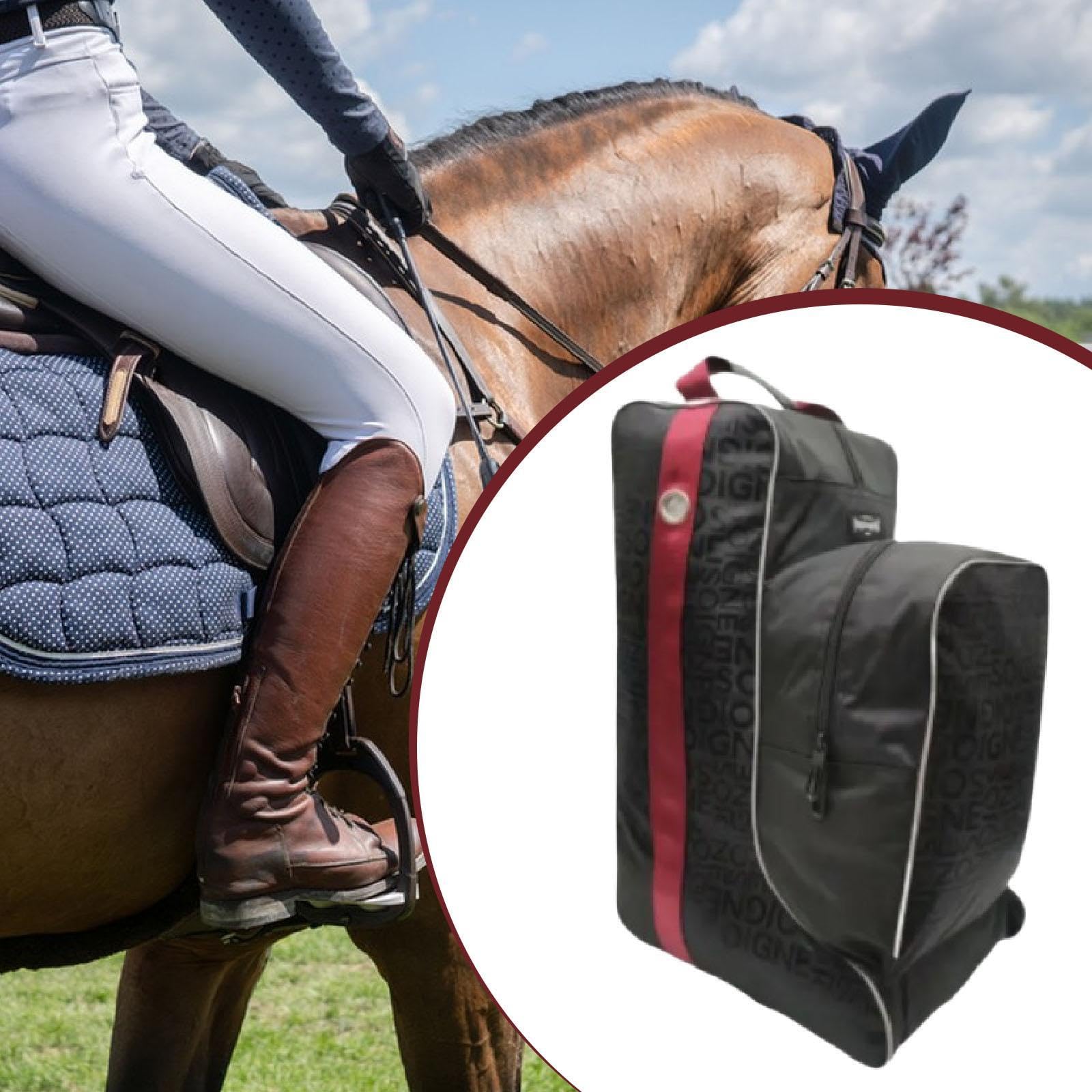Bolsa para Botas de Equitación, Protección para Competición y Equipo Ecuestre de Tela Oxford, Bolsa de Arneses para Caballos, Bolsa para Botas de Montar de Vaquero, Impermeable, Multiusos