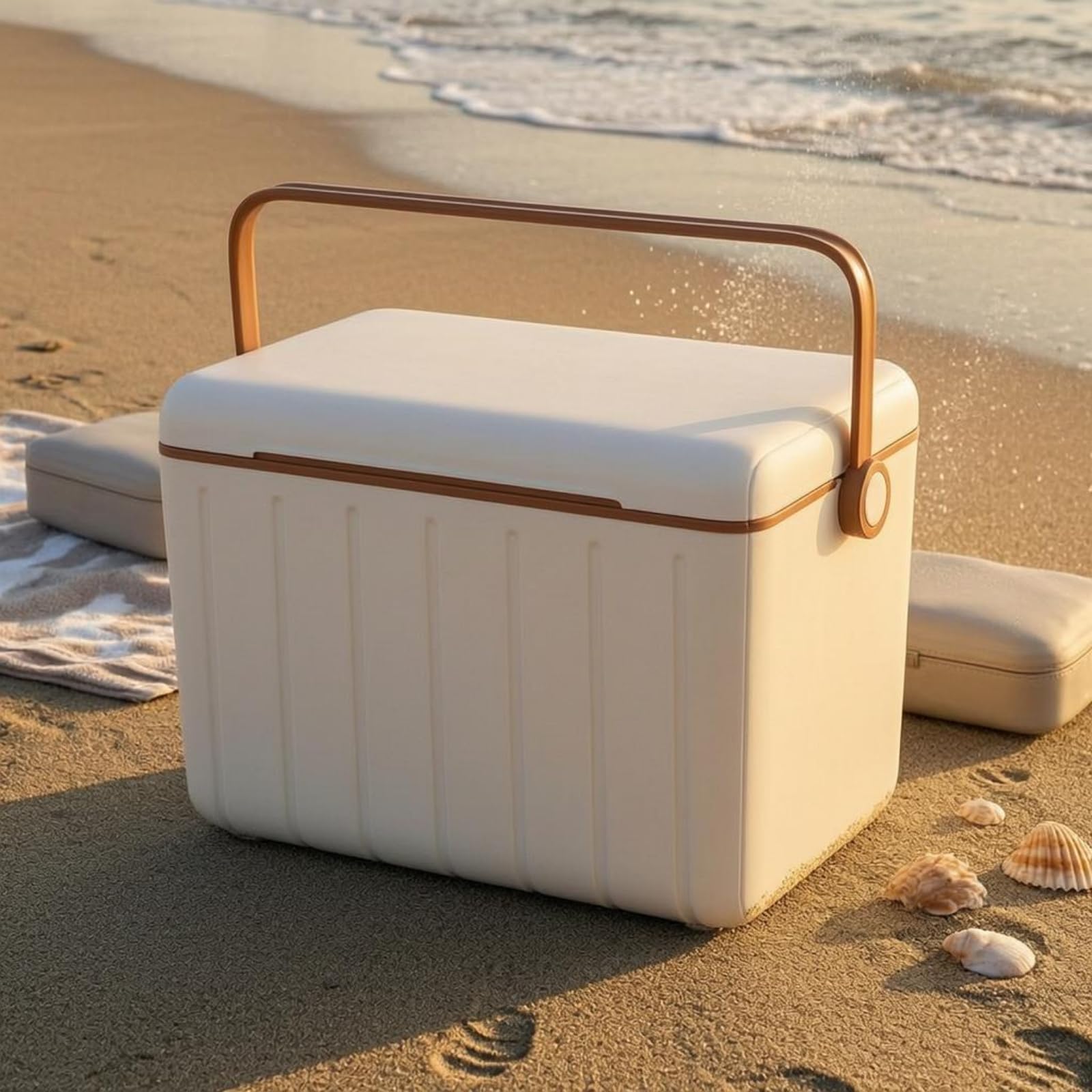 Gralara Borsa Termica Rigida Portatile Frigo Portatile Contenitore Isotermico Ghiacciaia con Maniglia Superiore E di Blocco per Trasporto Sicuro Inclusi