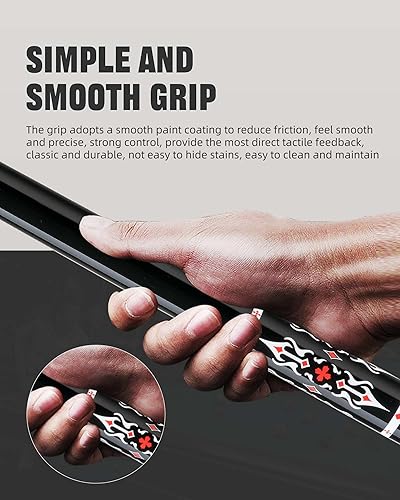 Miniatura 6 de CRICAL Palo de taco de billar de fibra de carbono de 58 pulgadas, palos profesionales de baja desviación para piscina con junta de 3/8 x 8 pines