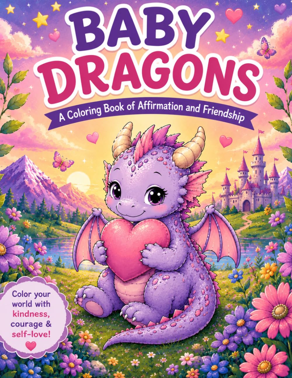 Baby Dragons Coloring Book: Affirmations