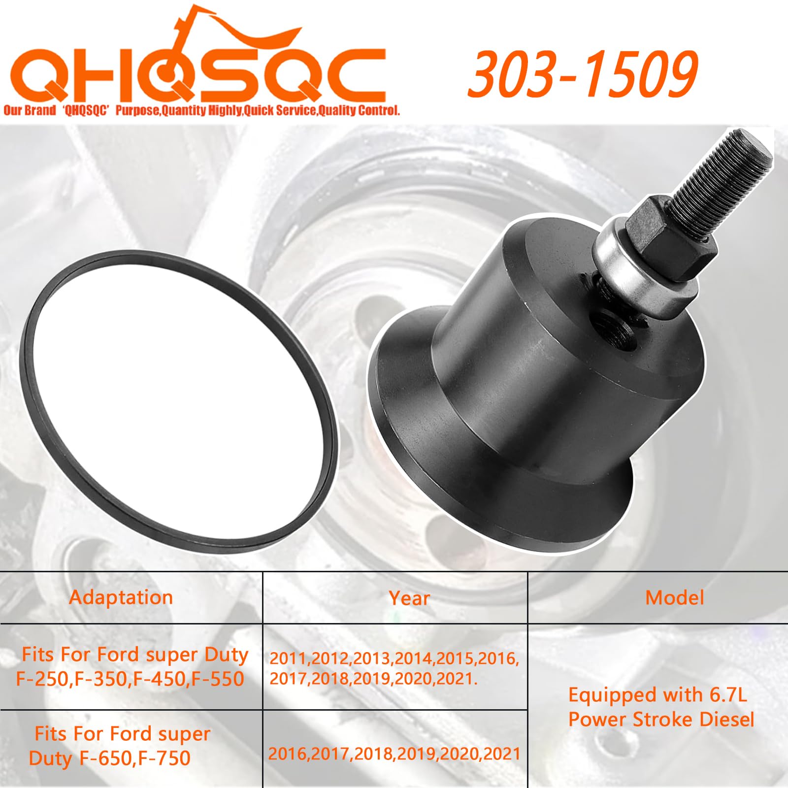 303-1510 Powerstroke Front Crankshaft Seal Installer Tool For 6.7L Ford ST-152 - View #4