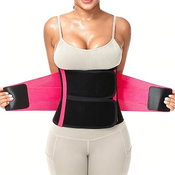 Waist Trainer for Women & Men - Sweat Belly Fat Trimmer Belt - Tummy Control Body Shaper & Back Support Sauna Suit