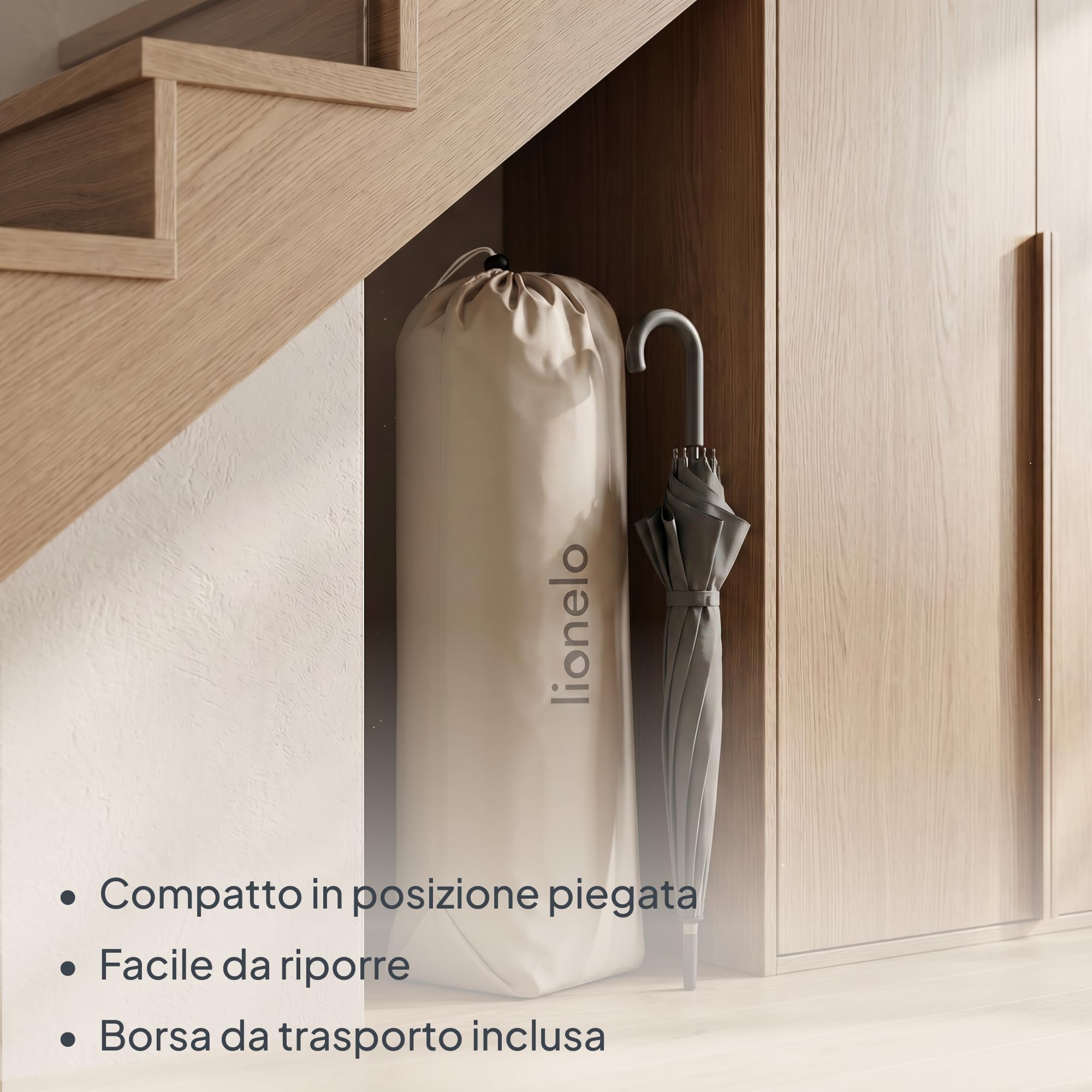 Lionelo PACO Box Bambini 0-48 mesi, Pieghevole, Compatto 111 x 111 cm | Per Piccoli Spazi, Lati in Rete Traspirante, Ingresso Laterale con Zip, Borsa Trasporto, Casa Giardino, fino 15 kg