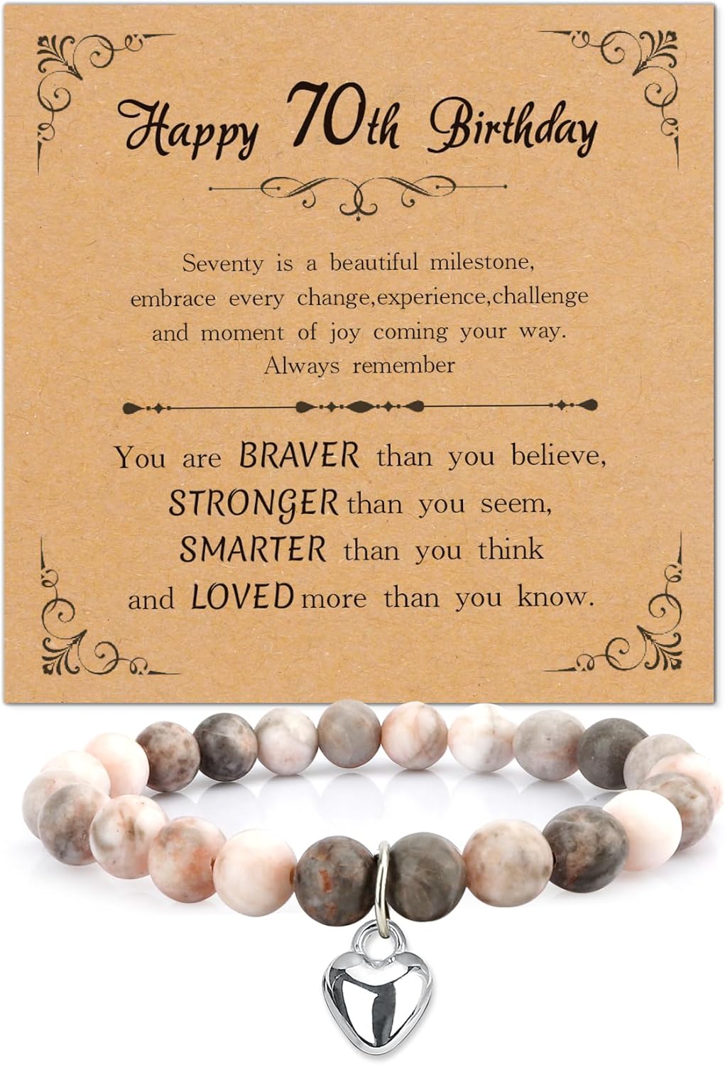 Birthday Gifts for Women,Mom Sister Grandma Aunt Teacher Friend Wife Birthday Gift Ideas,Beaded Bracelets,30th 40th 50th 60th 70th Birthday Gifts