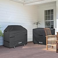 Vista 7 de ULTCOVER Cubierta impermeable para parrilla de 48 pulgadas, cubierta resistente para barbacoa de 2 a 3 quemadores, parrilla de gas al aire libre