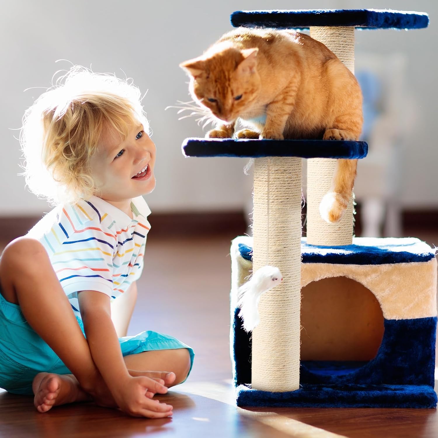 8 Pcs M8 Cat Scratching Post Replacement 15.7x3.1'' Sisal Pole Cat Tree Climbing Post Replacement with Screw, Refill Scratcher Pole for Indoor Kitten Tree Tower Spare Pet Furniture Protector