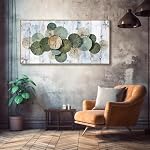 Wall Art Simple Wall Decor Green Canvas Painting Abstract Wall Art for Bedroom Living Room Dining Room Home Office Decor 30"x60"(75CMx150CM) with Framed
