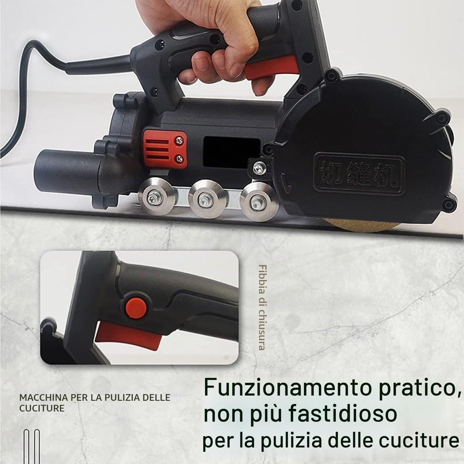 QUTBAG Macchina elettrica Pulizia delle giunzioni Taglio delle Piastrelle Ceramica, taglierina elettrica per fughe Piastrelle 11000 Giri/min, Strumento rimozione delle giunzioni delle Piastrelle