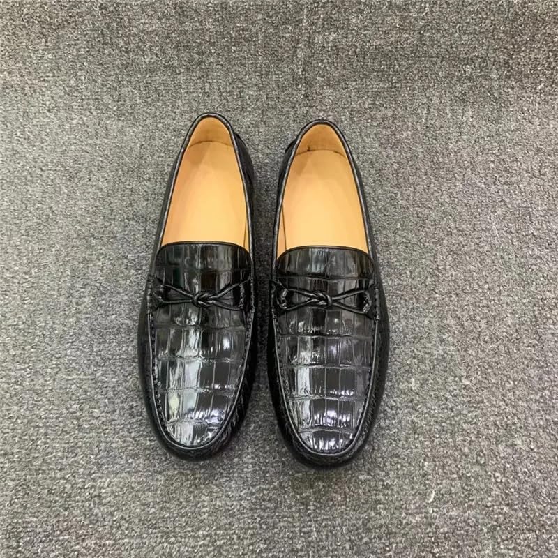 Authentic Real True Crocodile Skin Business Casual Style Men Moccasins Shoes Genuine Exotic Alligator Leather Male Slip-on Flats2