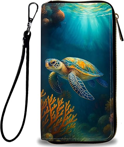 BVCLKJPOI Women's RFID PU Leather Wristlet Wallet, Large Capacity Zip Around Clu