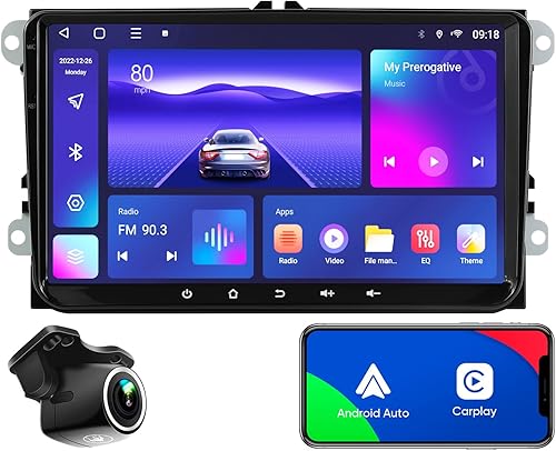 Miniatura 1 de Radio estéreo de coche de 9 pulgadas para VolkswagenSEATSkoda Android 12 Radio de coche Android Auto Carplay Mirroring Airplay pantalla táctil Radio