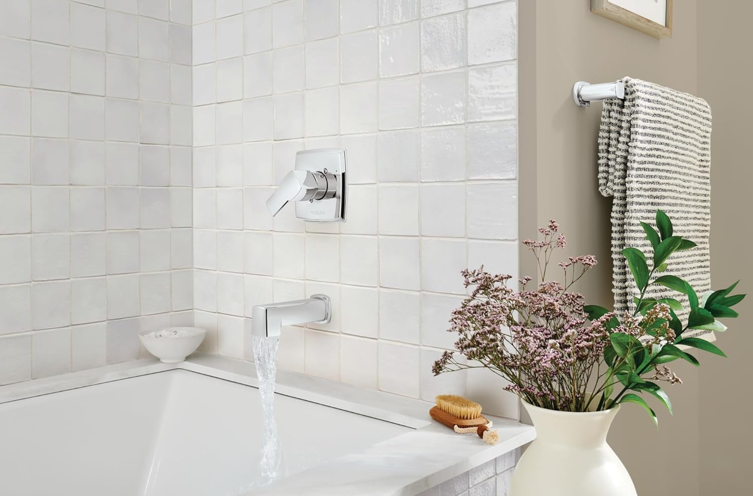 Peerless Ezra Single-Function Chrome Tub and Shower Valve Trim Kit, Shower Handle, Chrome PTT14171 (Shower Head and Valve Not Included)