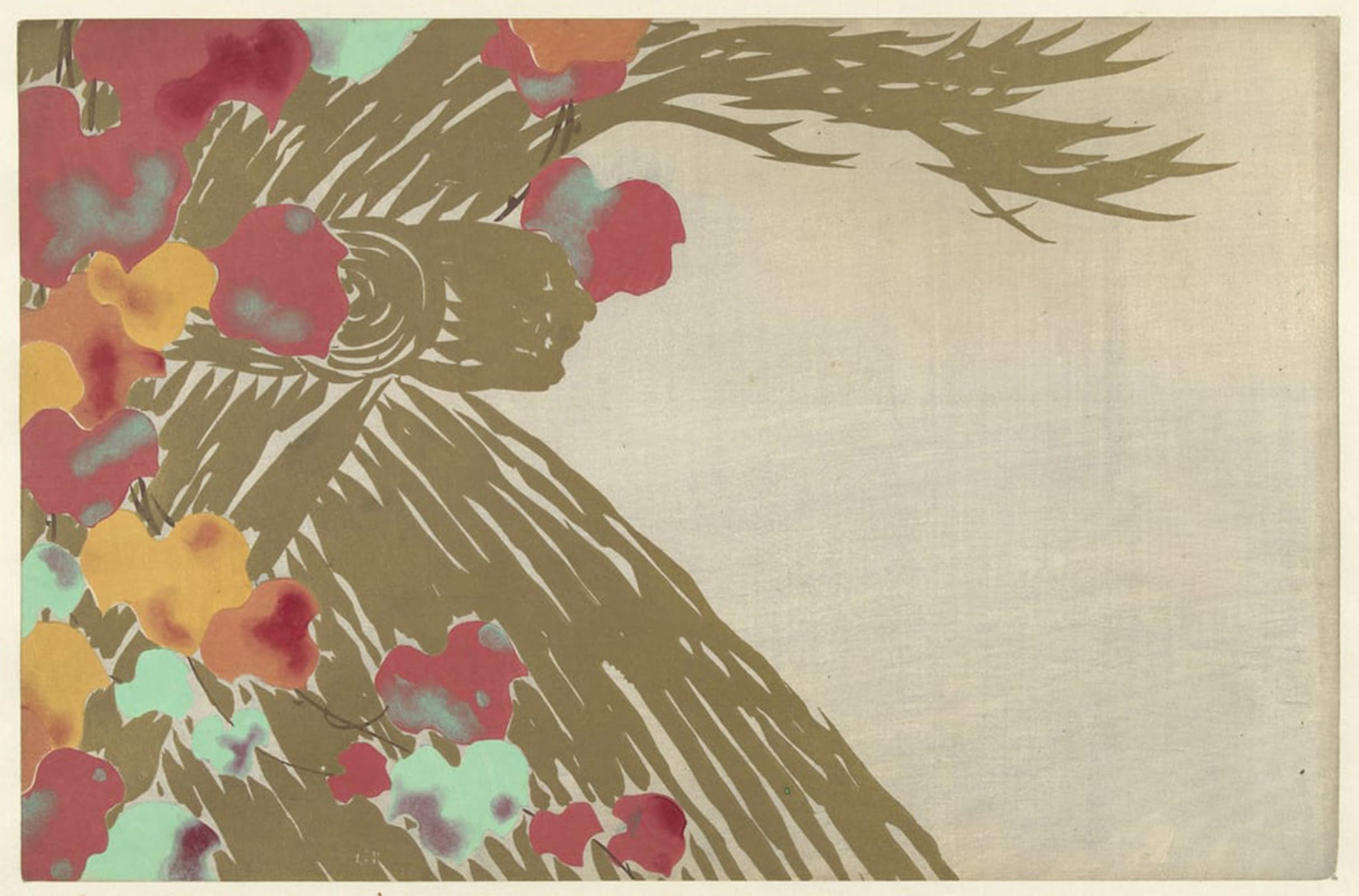 ARTXLXXBN Famous Print Painting Colorful Art Print Ivy by Kamisaka Sekka Canvas Art Decorations for Home Decor 60x90cm