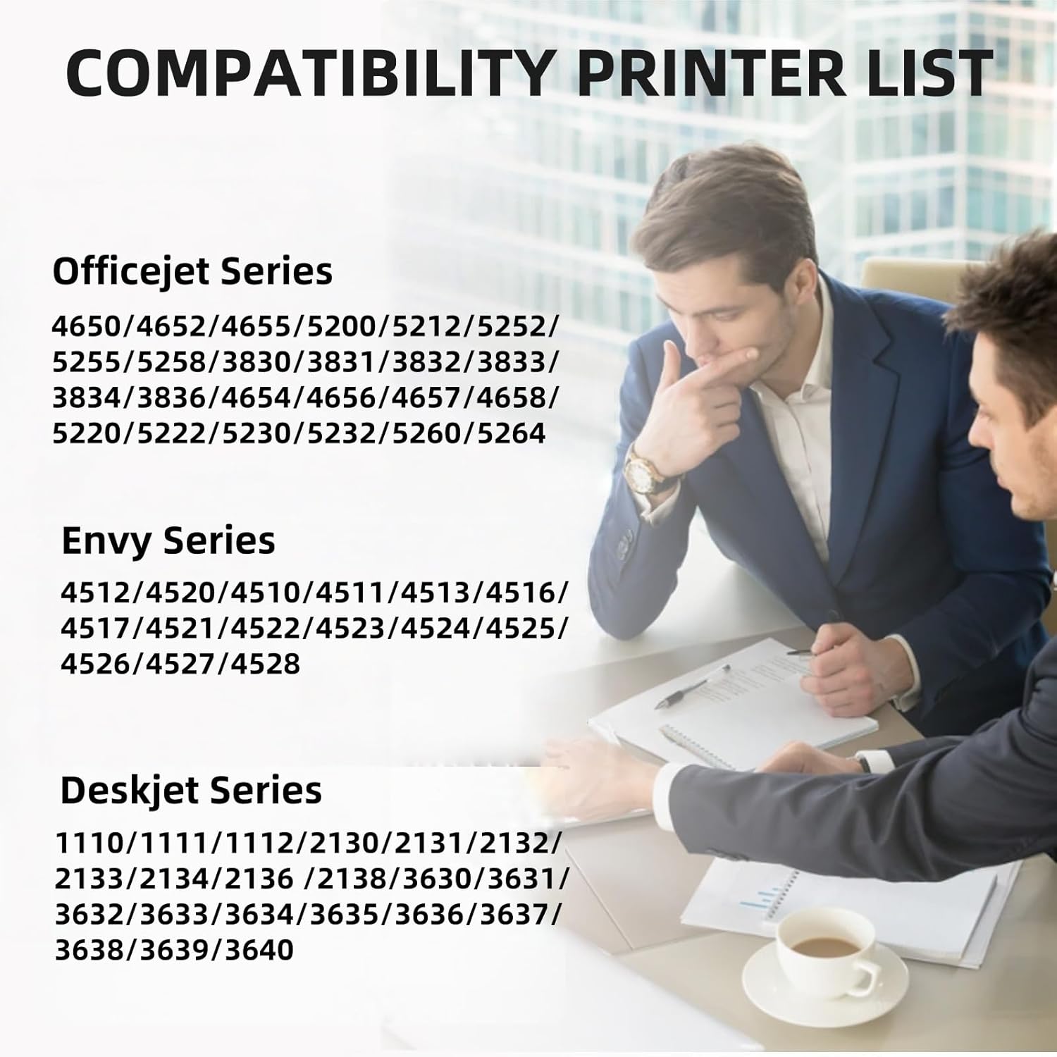 63XL Ink Cartridges Black and Color Remanufactured for HP Ink 63 for HP 63XL Ink Cartridges Combo Pack Work for HP Officejet 4650 3830 3833 5255 5258 Envy 4520 Deskjet 1112 3637 (1 Black/1 Color)