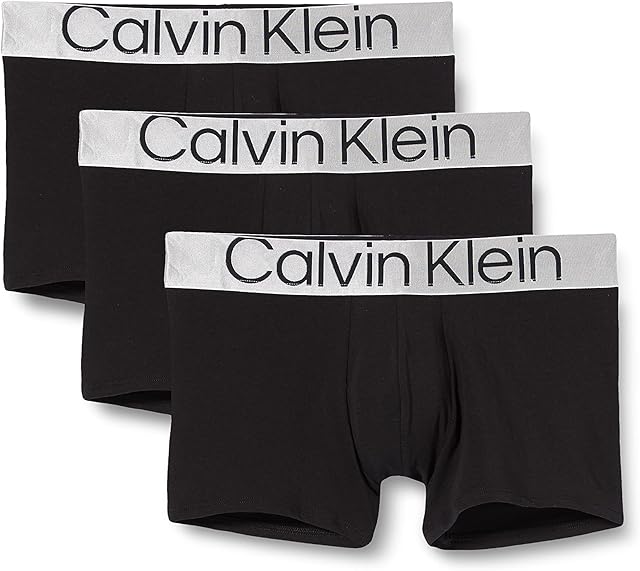 Calvin Klein Men's Trunk 3PK, Black, S (Pack of 3)